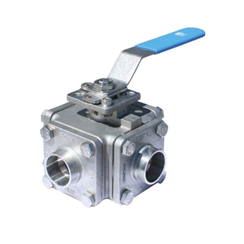 Valvola a sfera - 1616 - T - Dansk Ventil Center A/S - a leva / a T / in acciaio inossidabile