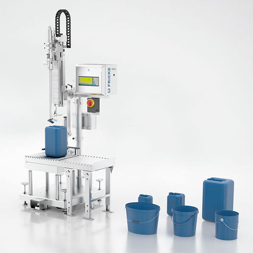 Riempitrice semiautomatica - EFS 51 - FRICKE Abfülltechnik GmbH & Co. KG - per barattoli e vasetti / per bidoni / per secchi
