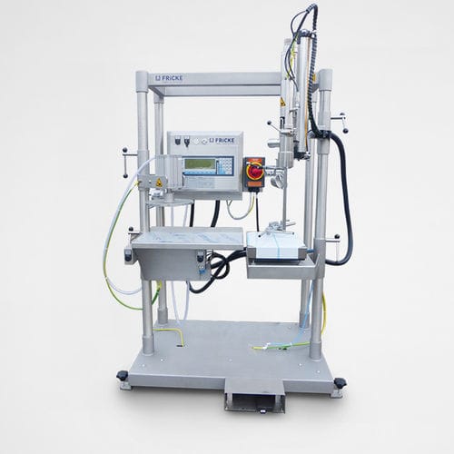 Riempitrice semiautomatica - EFS 50 - FRICKE Abfülltechnik GmbH & Co. KG - per bottiglie / per barattoli e vasetti / multicontenitore