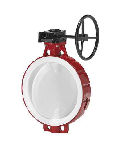 Valvola a farfalla - K 16 - GEFA Processtechnik - con volante / di arresto / per acqua