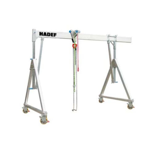 Gru a cavalletto con rotelle - 700  - HADEF - per officina / ad altezza regolabile