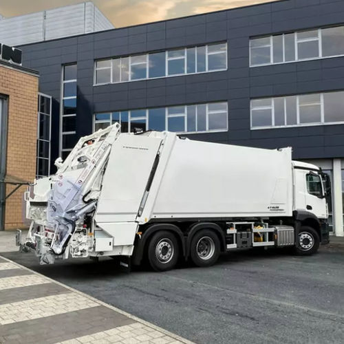 Veicolo raccolta rifiuti caricamento posteriore - POWERPRESS - FAUN Umwelttechnik GmbH & Co. KG - elettrico / con compattatore