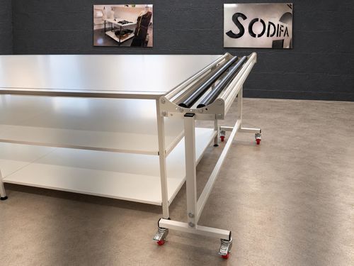 Vaschetta a rulli per svolgimento di rotoli per materiale tessile - 528 BT - SODIFA ESCA