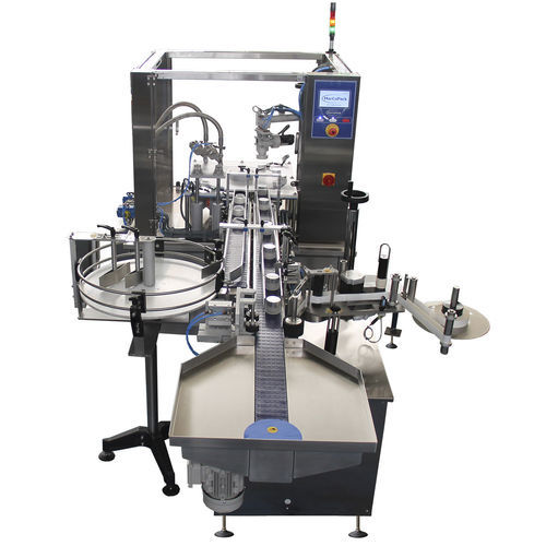 Riempitrice tappatrice etichettatrice automatica - M6000 - MARCOPACK - per liquidi / per barattoli e vasetti