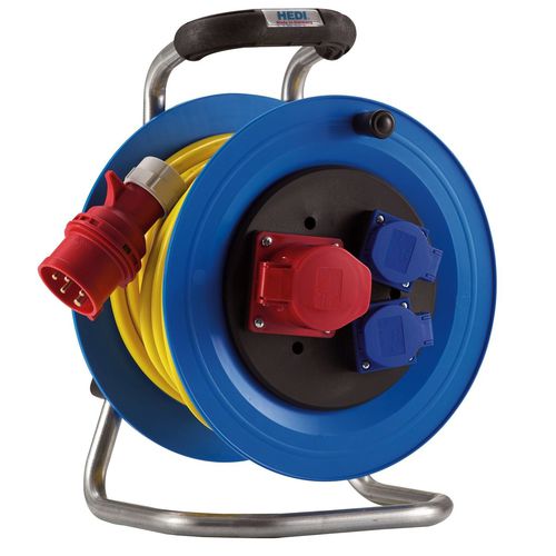 Avvolgitore per cavo trifase - K2YD2016U2T , K2SD2016U2T series - HEDI GmbH - manuale / trasportabile / con presa di corrente