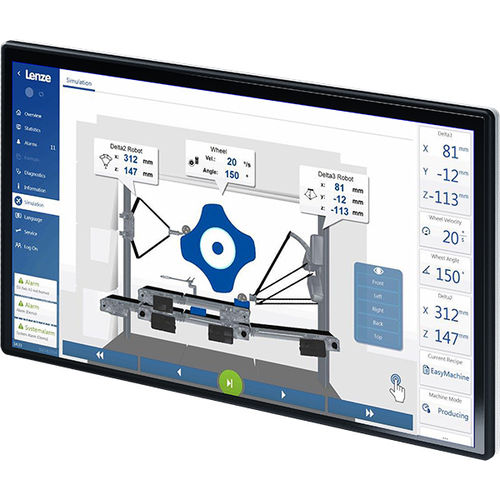 Monitor con touch screen multitouch - v200-C - Lenze SE - digitale / di protezione / per controllo in linea