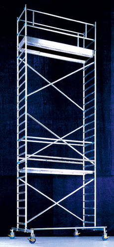 Ponteggio a torre amovibile - 2.3 - 6.4 m | CT 07-20 series - Mauderer Alutechnik - per facciata / modulare