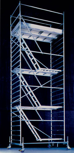 Ponteggio a torre amovibile - 4.6 - 12.6 m | Bavaria Type MT 14-20/25 - Mauderer Alutechnik - per facciata / modulare / con scala