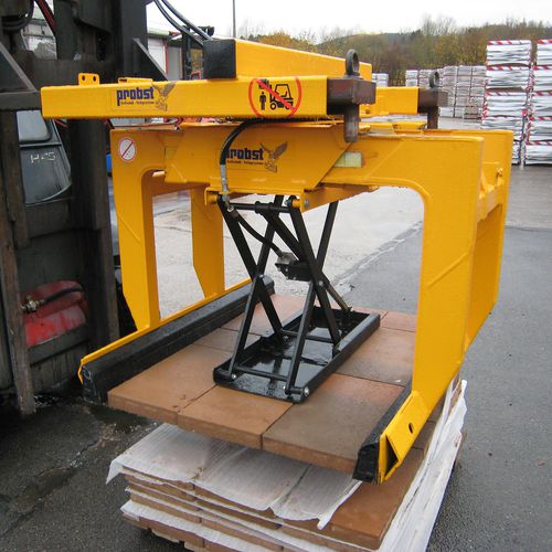 Pinza idraulica per carrello elevatore - STAZ-SLC - Probst GmbH - per posa di pavimentazione