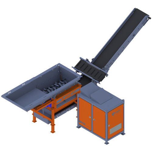 Trituratore primario - EKOMAXX 800 e-pu - ARJES - Recycling Innovation - a 2 alberi / per legno / carta