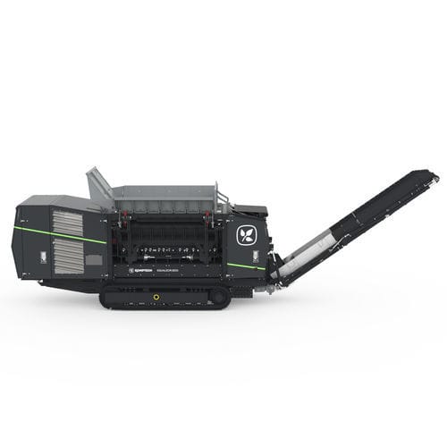 Trituratore monoalbero - EQUALIZOR - Komptech - per rifiuti / mobile / con trasportatore