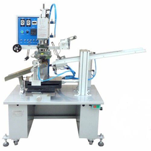 Macchina di stampa a caldo di lamine elettropneumatica - 6BC-150-Caps - LC Printing Machine Factory Limited - per grandi superfici di impressione / con alimentaziona automatica / per cuoio