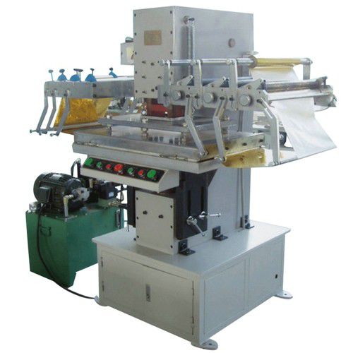 Macchina di stampa a caldo di lamine elettropneumatica - H-TC-60T - LC Printing Machine Factory Limited - per grandi superfici di impressione / con alimentaziona automatica / per cuoio