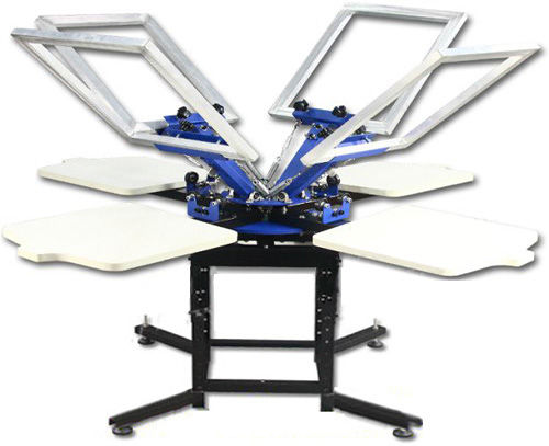 Macchina serigrafica manuale - RSP-404 - LC Printing Machine Factory Limited - a 4 colori / per tessili / in piano