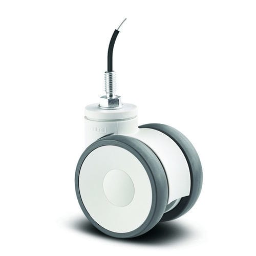 Ruota girevole - 592DUAP075L51-10 RAL7001 - TENTE ® - con piastra girevole / in poliammide / in poliuretano