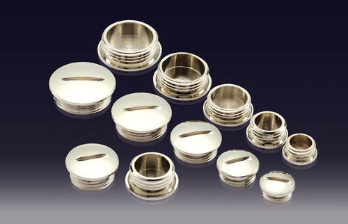 Tappo rotondo - MSP-PG series - BOXCO Inc. - filettato / in ottone nichelato / di protezione