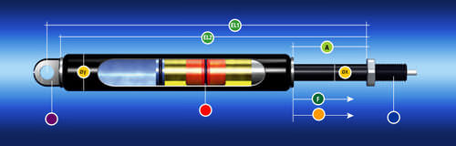 Molla a gas per uso industriale - KX-Modell  - BANSBACH easylift - bloccabile