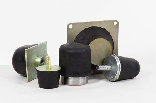 Battuta ammortizzante in gomma - Flexibil SRL rubber-metal solutions - in acciaio / cilindrica / conica