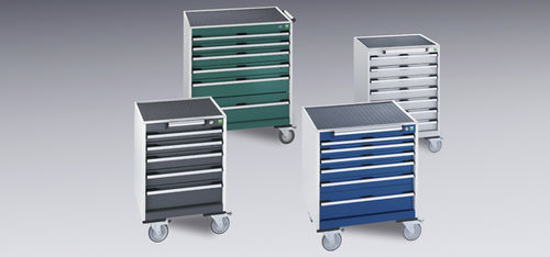 Armadio di stoccaggio - Cubio series - Bott - con rotelle / a cassetti / in metallo