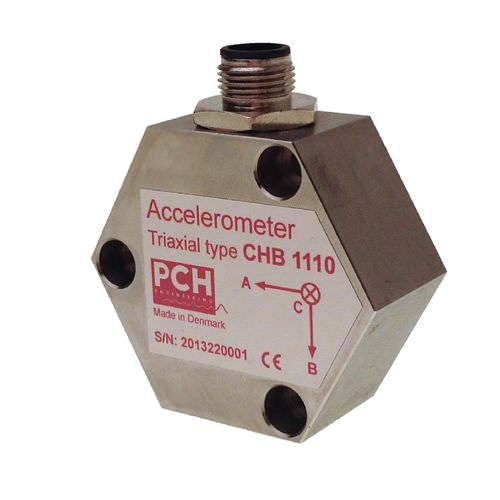 Accelerometro triassiale - CHB 1110 / CHB 1126 - PCH Engineering A/S - MEMS / a vibrazione / di basse frequenze