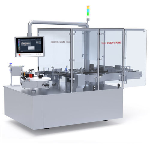 Macchina di etichettatura controllata da PLC - ESA series - Bausch + Ströbel Maschinenfabrik Ilshofen GmbH+Co. KG - per bottiglie / per etichette adesive / compatta