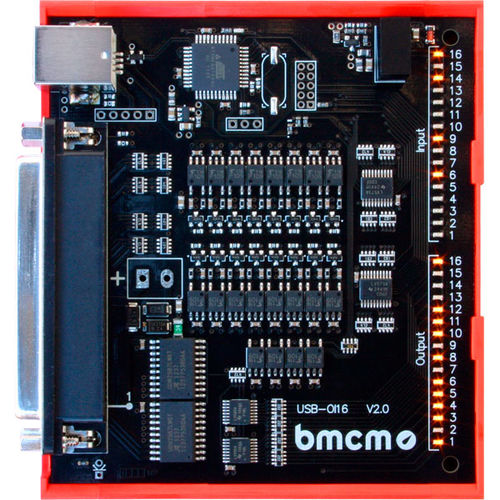 Modulo di I/O digitale - USB-OI16 - BMC Messsysteme GmbH - USB / 16 ingressi digitali / per montaggio su guida DIN