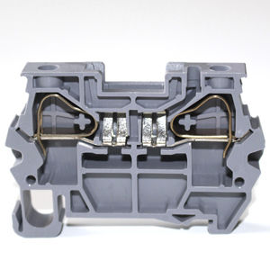 Morsetto componibile su guida DIN - 5256100 - Morsettitalia - a molla / grigio