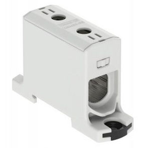 Morsetto componibile su guida DIN - 606095 series - Morsettitalia - con connessione a vite / grigio / passante