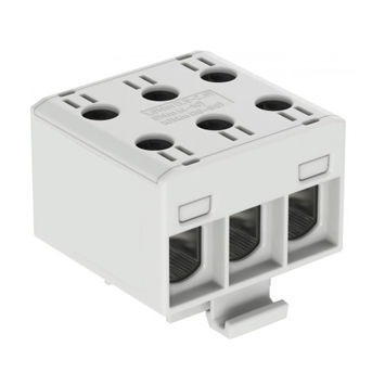 Morsetto componibile su guida DIN - 606503 - Morsettitalia - con connessione a vite / grigio / passante
