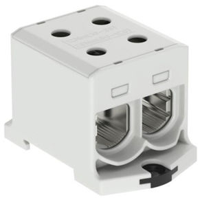 Morsetto componibile su guida DIN - 607120 series - Morsettitalia - con connessione a vite / passante / grigio