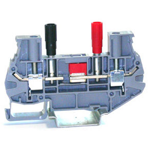 Morsetto componibile su guida DIN - 43TA600 - Morsettitalia - con connessione a vite / per test e sconnessione / grigio