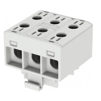 Morsetto componibile con connessione a vite - 606353 - Morsettitalia - passante / grigio / di potenza
