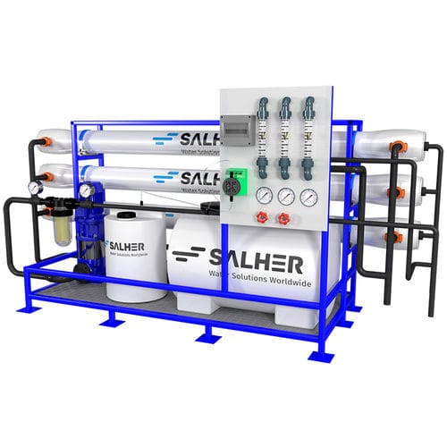 Impianto di trattamento automatizzato - PUR-MAXIRO series - Salher - con produzione di acqua demineralizzata / d'acqua / mobile