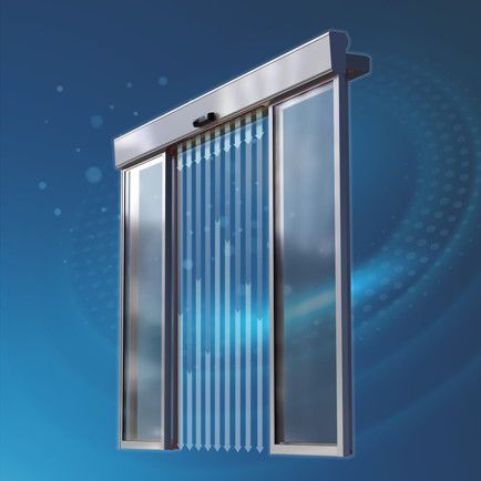 Porta scorrevole - AIRSLIDE  - FAAC SpA - vetrata / per interno / automatica
