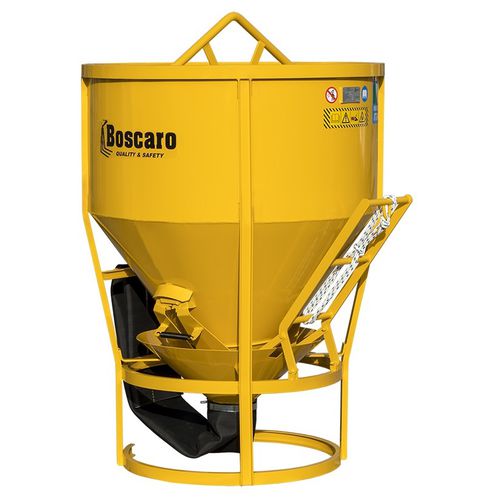 Benna per calcestruzzo conica - CT series - Boscaro s.r.l. - con tubo di scarico