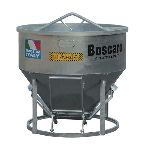 Benna per calcestruzzo conica - C-ZN series - Boscaro s.r.l. - con fondo apribile / in acciaio galvanizzato