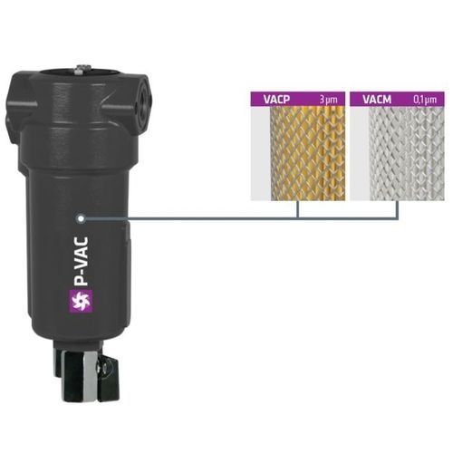 Filtro per pompa a vuoto - P-VAC series - OMEGA AIR d.o.o. Ljubljana - per aria compressa / a cartuccia / in maglia metallica