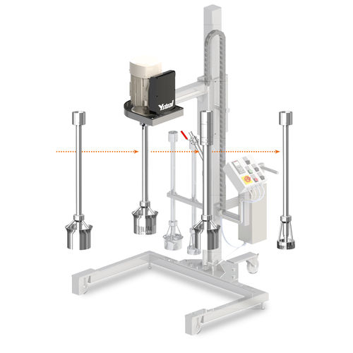 Testa di miscelazione ad elevata azione di taglio - X series - ystral gmbh maschinenbau + processtechnik - per poliuretano / per colla / con impugnatura