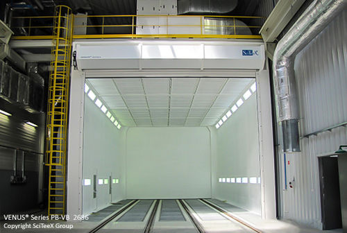 Cabina di verniciatura chiusa - VENUS series - SciTeeX - a filtro / a ventilazione verticale / con essiccamento