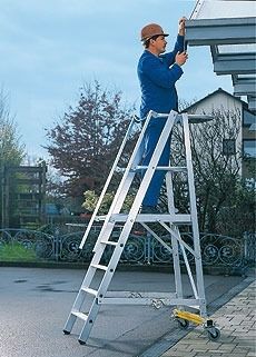 Scala da appoggio in alluminio - Hofe Regalsysteme - mobile / pieghevole / da tetto