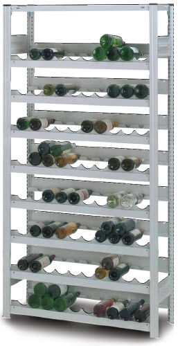 Scaffalatura per magazzino di stoccaggio - max. 300 kg | ORION PLUS - Hofe Regalsysteme - unilaterale / per carichi leggeri / per bottiglie
