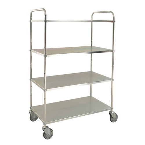 Carrello per preparazione di ordini - AKM 4125-EB - Arcawa GmbH - in metallo / 4 livelli / multiuso