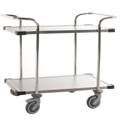 Carrello di servizio - AKM 60364-D - Arcawa GmbH - in acciaio inossidabile / 2 livelli / con rotelle