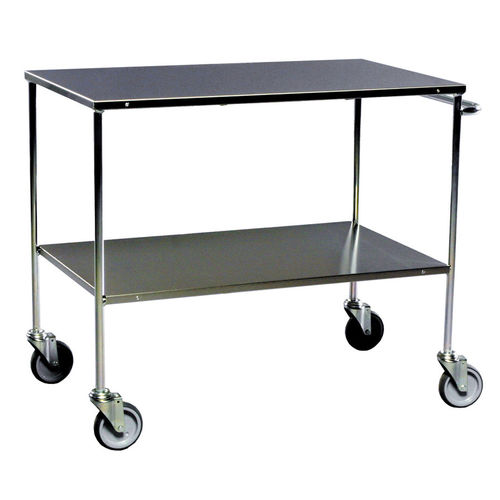 Carrello di servizio - AKM271B - Arcawa GmbH - in acciaio inossidabile / 2 livelli / con rotelle