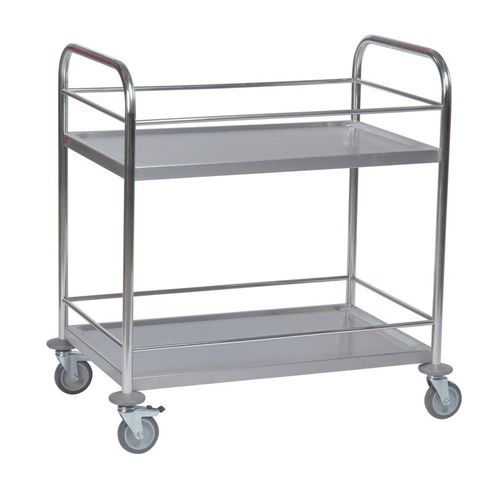 Carrello di servizio - AKM 60357 - Arcawa GmbH - in acciaio inossidabile / 2 livelli / multiuso