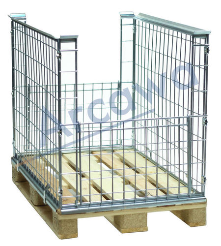 Paretale per pallet in metallo - PA120808-2K08 - Arcawa GmbH - pieghevole / in rete metallica / salvaspazio