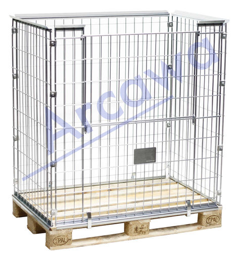 Paretale per pallet pieghevole - PA120815-1K12 - Arcawa GmbH - salvaspazio / in rete metallica