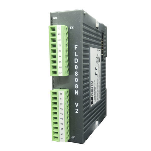 Modulo di estensione digitale - FLD-0808N-V2 - Renu Electronics GmbH - 8 ingressi digitali / 8 uscite digitali NPN / su guida DIN