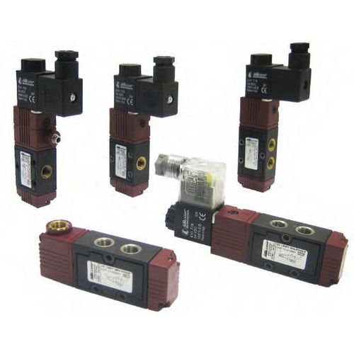 Distributore pneumatico a cassetto - 120 EV series - Aircomp by Stampotecnica - azionato tramite solenoide / a 3/2 vie / a 5/2 vie