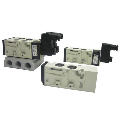 Distributore pneumatico a cassetto - 130 - Aircomp by Stampotecnica - azionato tramite solenoide / a 3/2 vie / a 5/2 vie